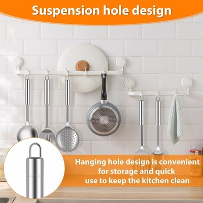 5Pcs Kitchen Cooking Utensils Set Stainless Steel Spoons and Spatula Set US